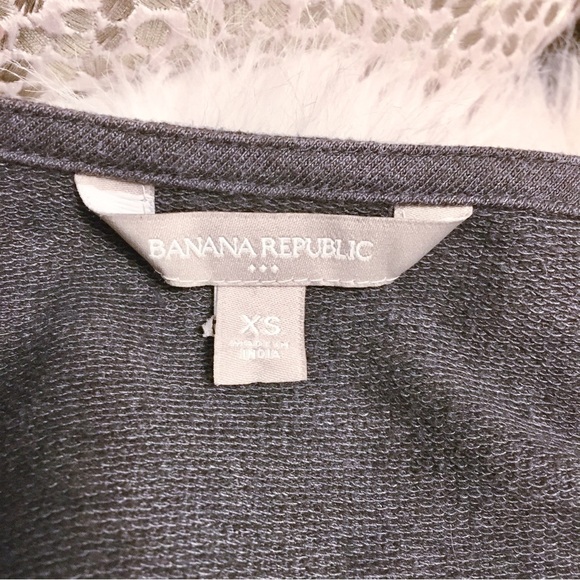 Banana Republic Zip Up Sweatshirt Moto Jacket in Charcoal Grey Size XS - Picture 9 of 16